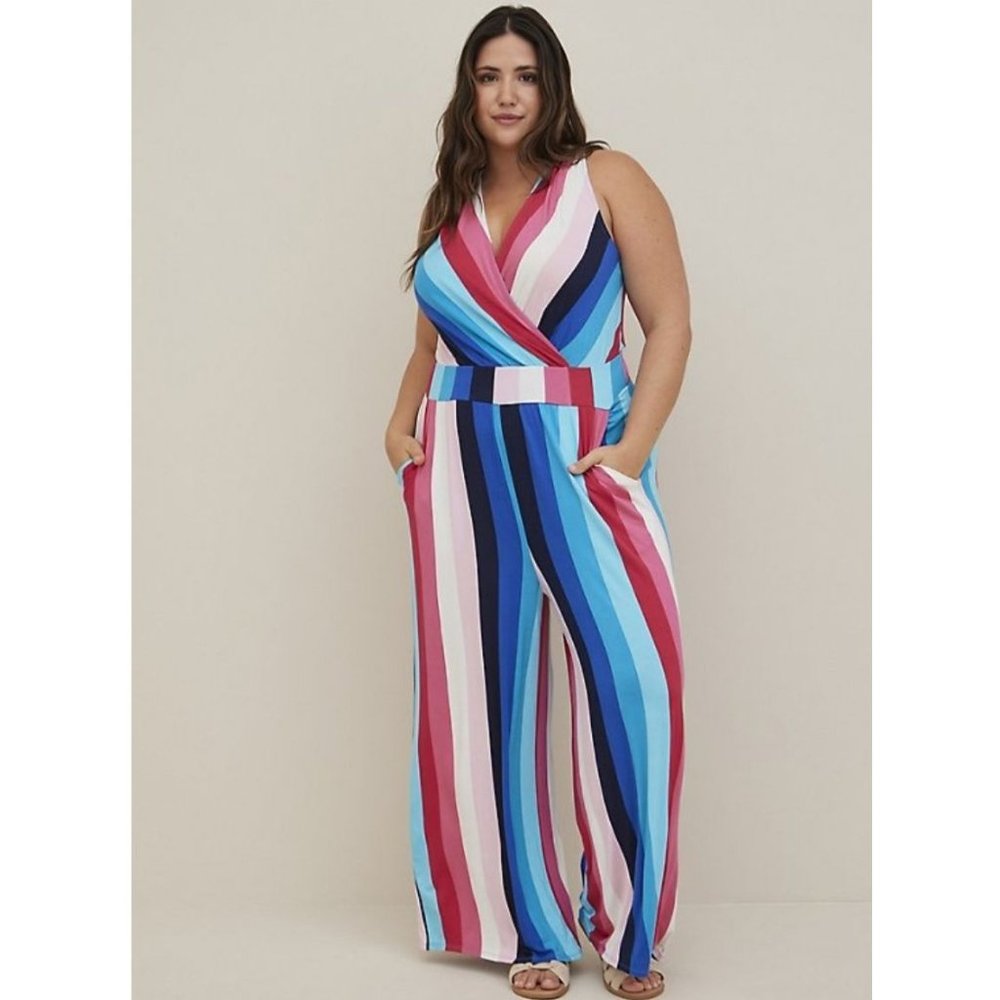 Colorful Striped Jumpsuit - Picture 7 of 7